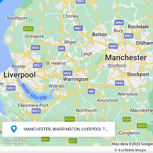 area coverage warrington, liverpool, manchester, widnes, bolton,